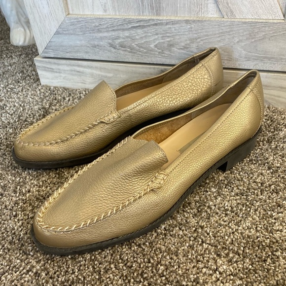 Partners Brazil Luscious Gold Leather Comfort Driver Moccasin Loafer 8.5 - Picture 6 of 10